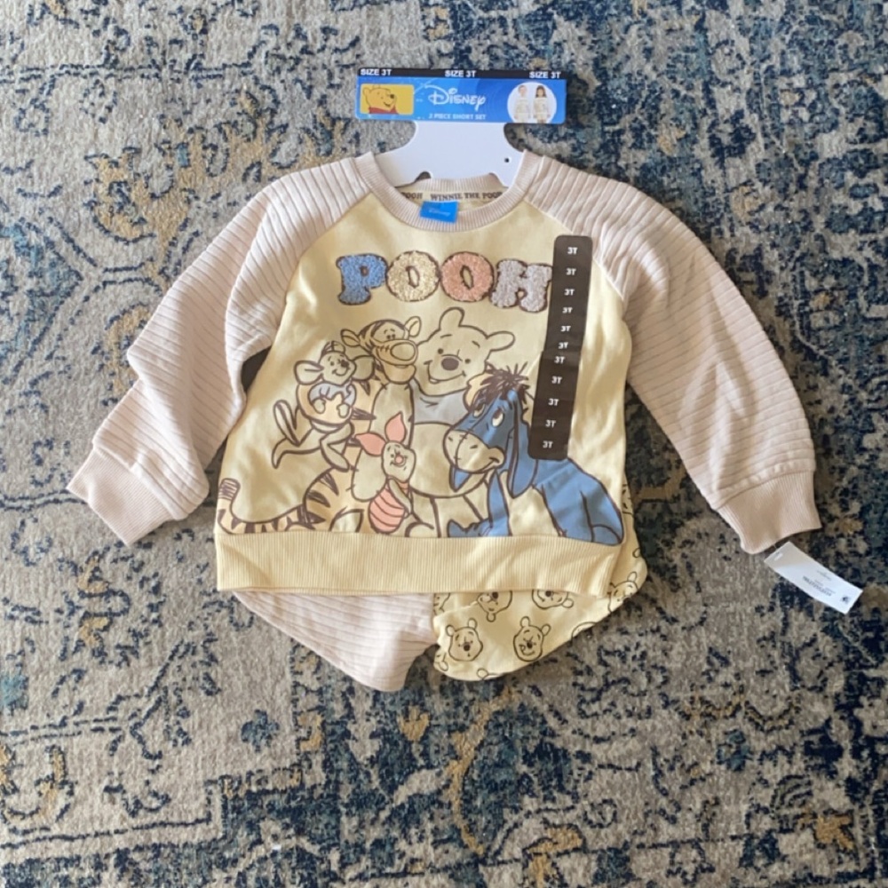Disney Pooh and Friends Kids Set in Cream and Tan